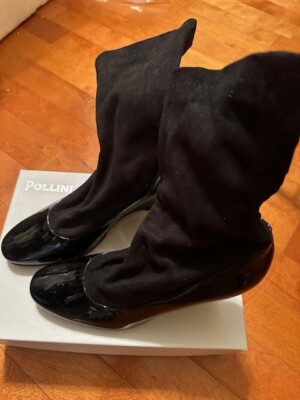 Studio Pollini stretch ankle boots, patent leather, IT sz 39, US 8.5, new no box