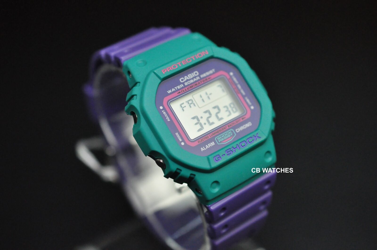 Casio G-Shock DW-5600TB-6 Joker Color Purple/Green come with Original box
