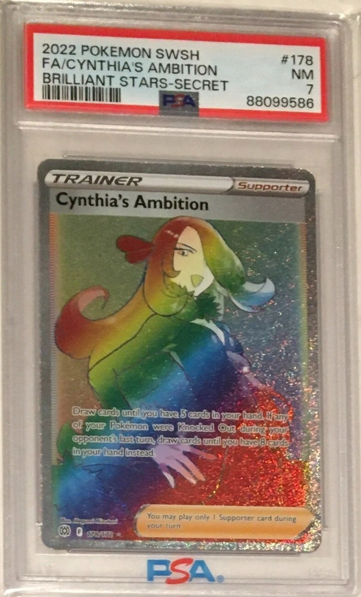 cynthia ambition pokemon card price Cynthia's Ambition (Secret) 178/172 Swsh09: Brilliant Stars Holo for sale  online