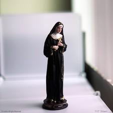 Statua Santa Rita da Cascia in resina - 11,5" statuina cattolica Santa Rita de Cascia