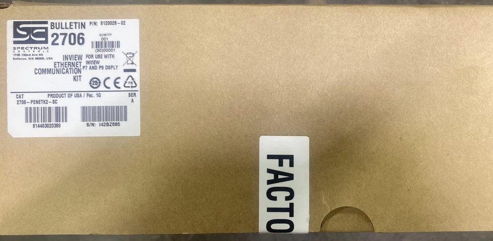 SPECTRUM CONTROLS 2706-PENETK2-SC Inview Ethernet Communication Kit P7&P9 DSPLY - Image 4 of 4