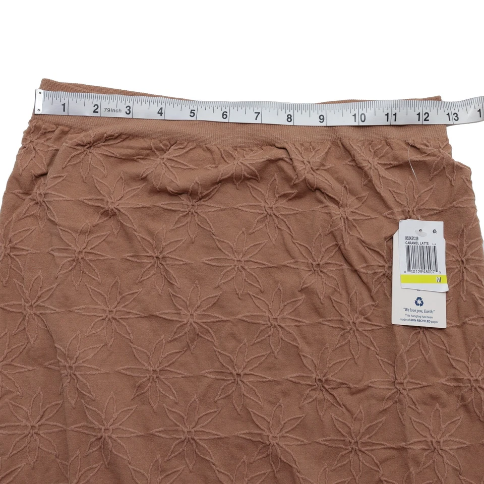 Minifalda corta diurna con textura marrón caramelo latte talla mediana Hippie Rose Juniors Foto 2 de 4