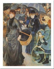 Umbrellas Les Parapluies by Pierre-Auguste Renoir 12x9.5 Museum Art Print