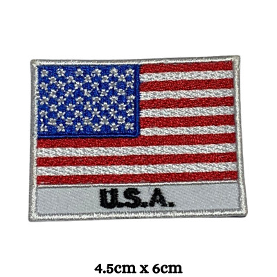 USA Flagge gestickt Bügelbild / Aufnähen American Patch United States of America Abzeichen