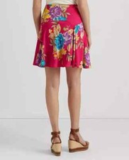 Ralph Lauren Women's Floral Georgette Skirt Pink Multicolor Size 8