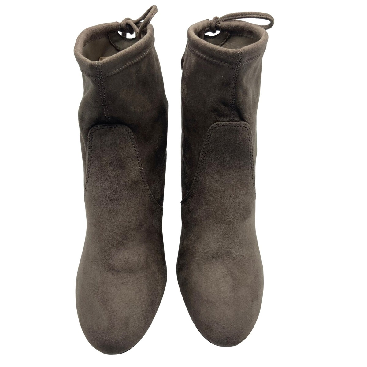 New Directions Hollis Stretch Sock Bootie Heels Taupe Size 10