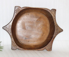 Antico IN Legno Dough Impastatrice Parat Ciotola Originale Old Intagliato a Mano