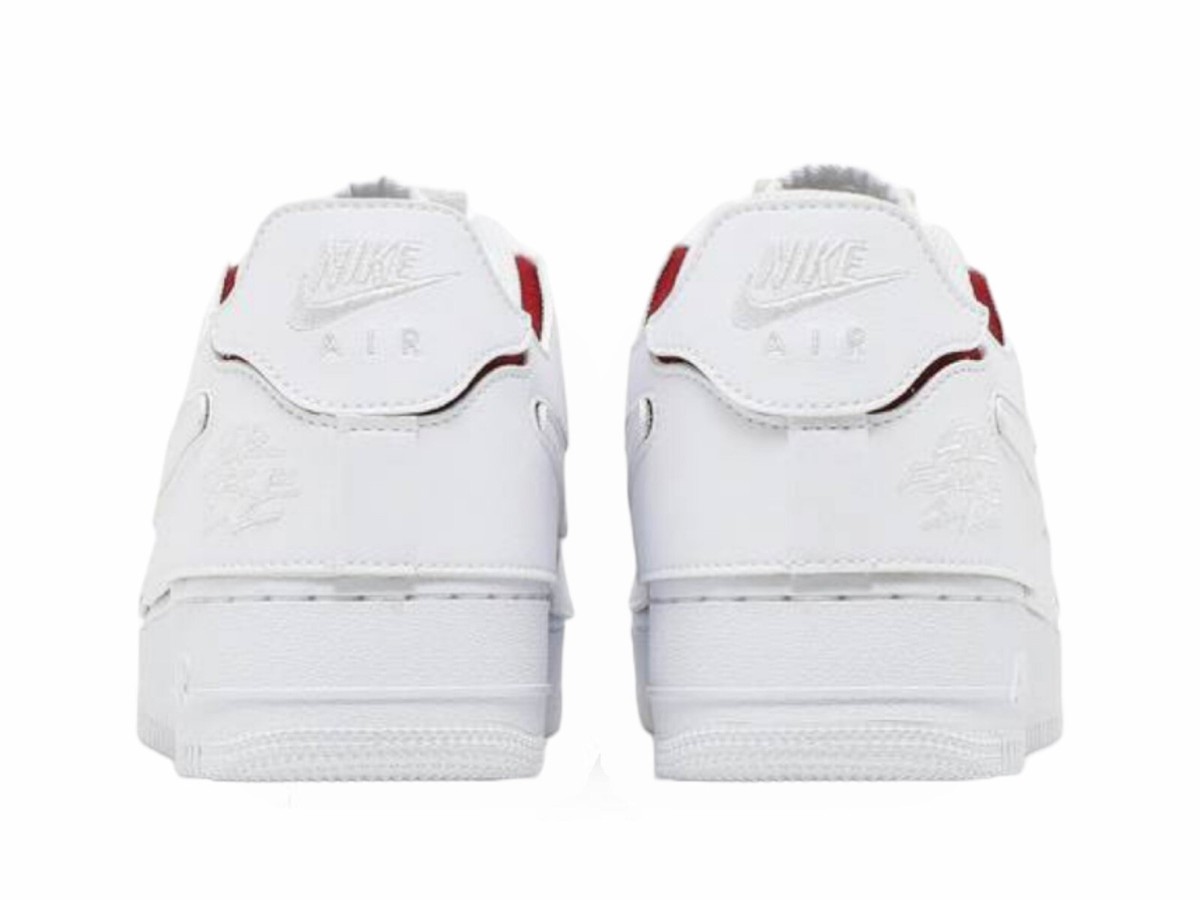 Nike Air Force One AF1 Low White Red Trim Shoes DC9895-100  display picture 1