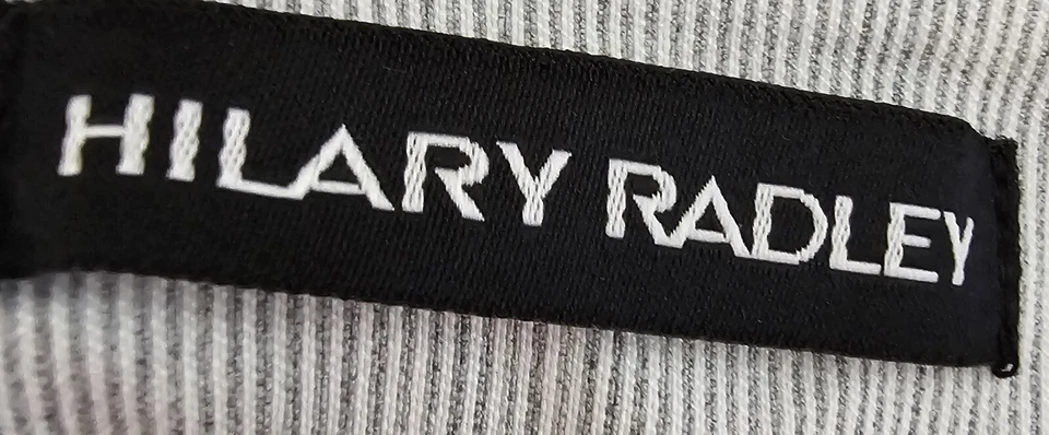 Hilary Radley Womens Shorts Size M Medium Off White Gray Striped NEW - Image 2 of 4