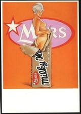 Modern Postcard: Glamour Art by Mel Ramos (Miss Milky Way Chocolate). Free p&p