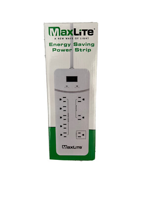 MAXLITE ENERGY SAVING SMART POWER STRIP 1350 JOULES 8 OUTLETS APS-8/1350J