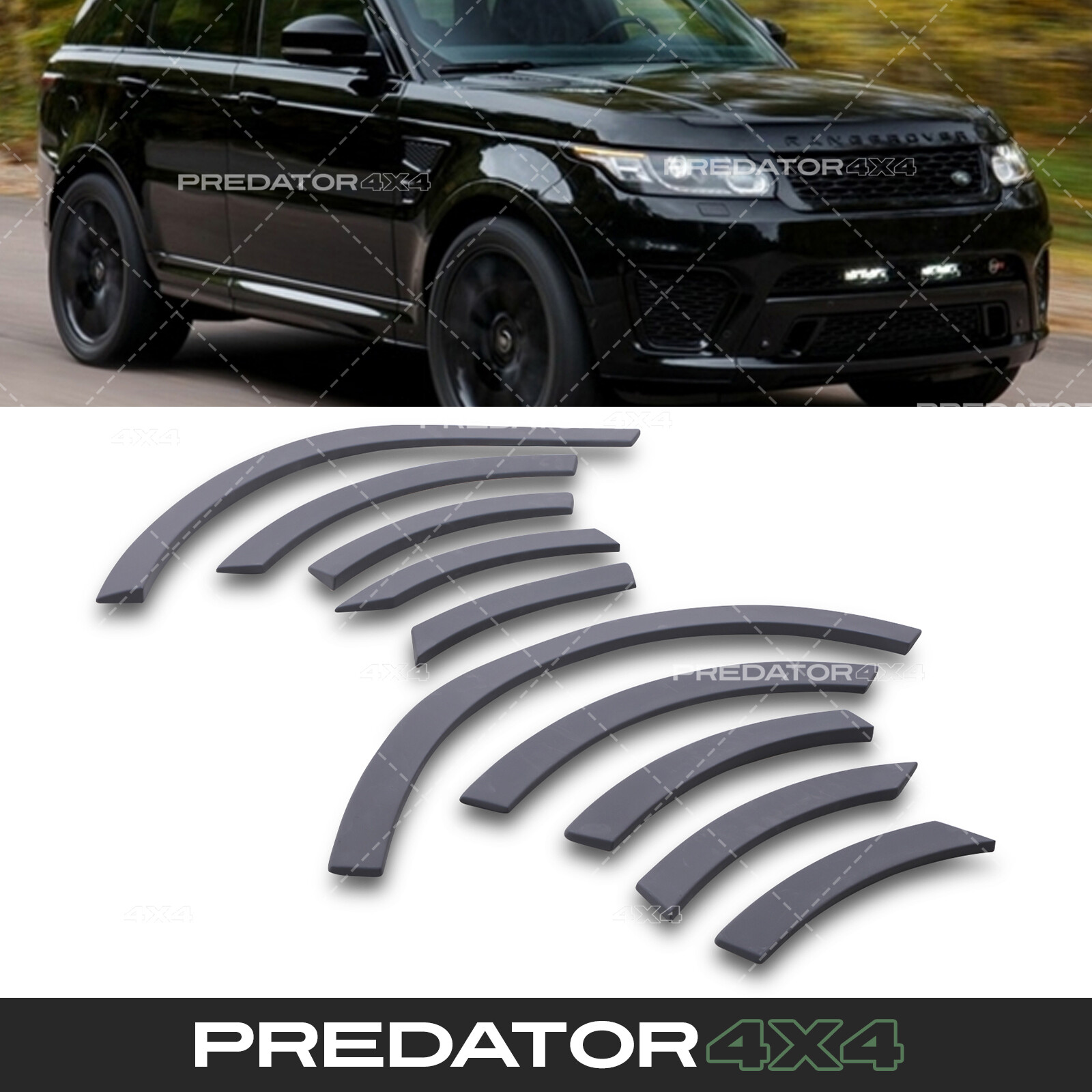 SVR STYLE WIDE ARCHES FENDER FLARES BODY KIT FOR RANGE ROVER SPORT L494 ...
