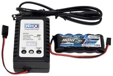 NHX Muscle Pack 6V 1600mAh 5-Cell Nimh Flat Battery w/ JR Connector / Charger