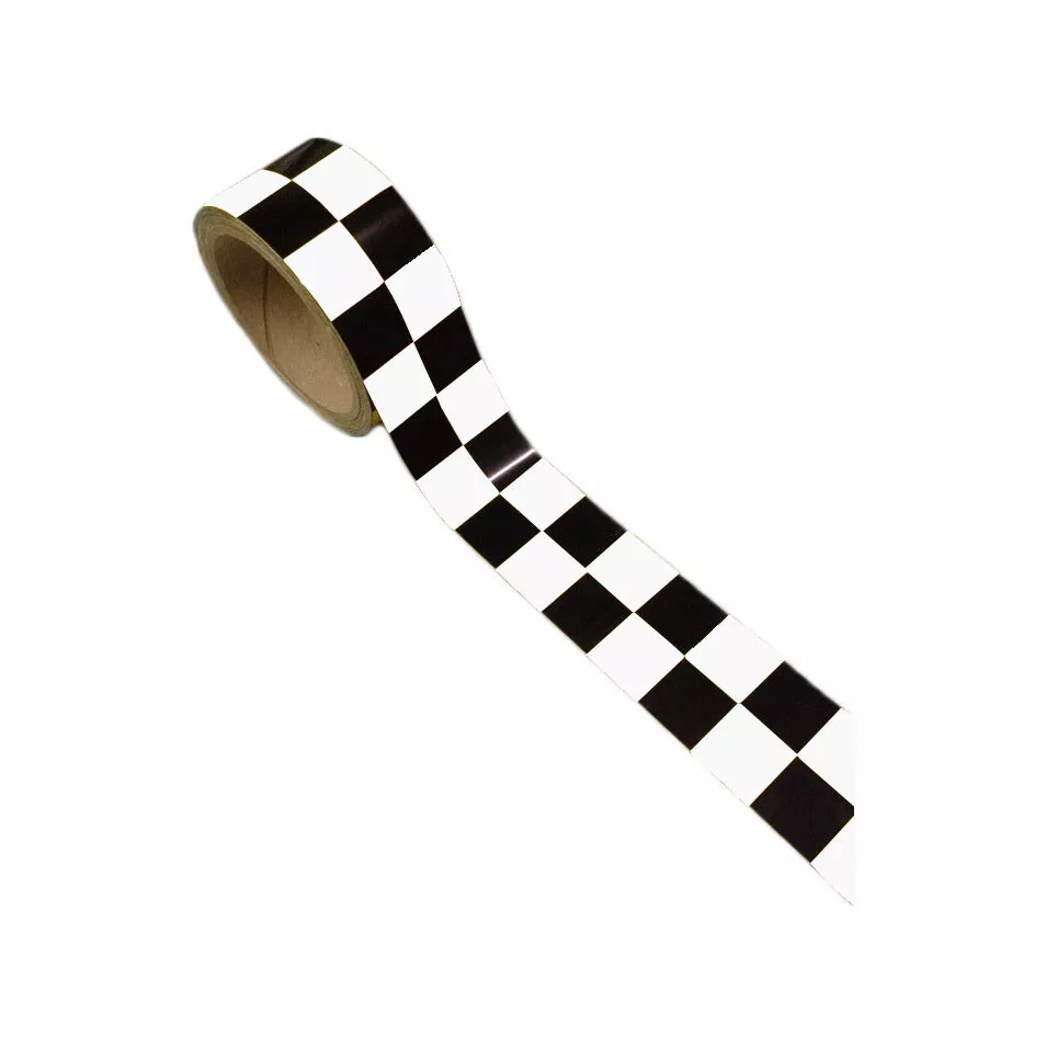 Checkered outlet flag tape