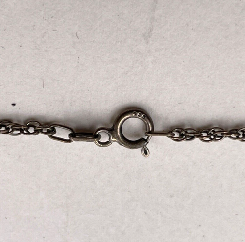 ANTIQUE ART NOUVEAU NECKLACE BROOCH PENDANT STERLING SILVER MAIDEN FLOATING HAIR - Picture 5 of 8