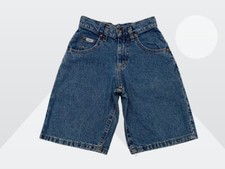 Lee Unisex Youth Medium Wash Blue Denim Shorts Size 8 Regular C Vintage USA