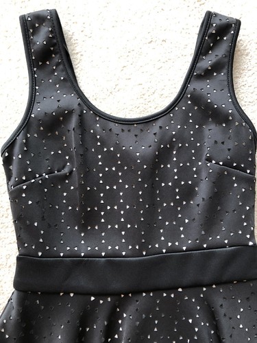 B. Darlin Women Juniors Fit & Flare Mini Skater Dress Black Nude Size 5/6 New - Bild 2 von 8
