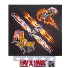 USA MADE Hav-A-Hank POW MIA NOT FORGOTTEN BANDANA Face Mask Neck SCARF Head Wrap