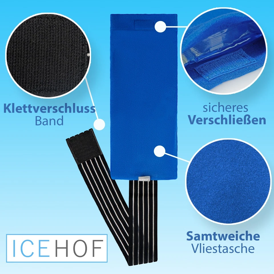 Kühlpads (5x) mit Vlies-Hülle - Kühlkompresse Kühlpack Gel Kühlakku Kühlgel Kalt - Bild 4 von 4