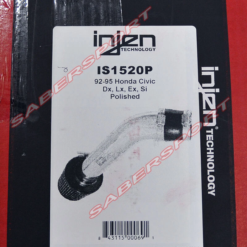 Kit de admisión de aire Ram corta Injen IS1520P para Honda Civic Si/EX/DX/LX 1992-1995 Foto 3 de 4