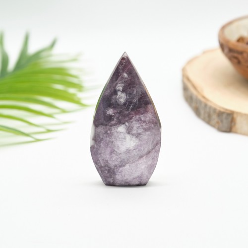 Gem Lepidolite Flame Crystal Lavender Purple Decor Gift Meditation x 1 Piece - Picture 5 of 17