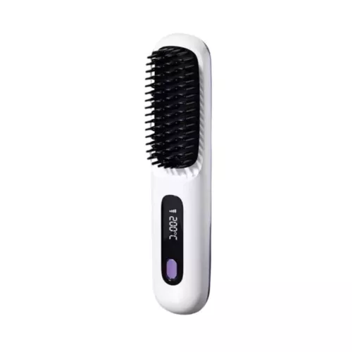Hair Straightener Brush Negative Travel Portable Cordless Fast Heating Hot Comb - Picture 15 of 16