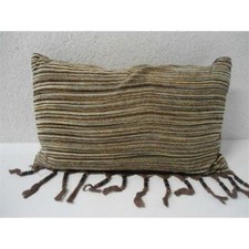 CUSCINO "PANIKER" POLTRONA DIVANO LETTO SALOTTO CON FRANGE - MARRONE