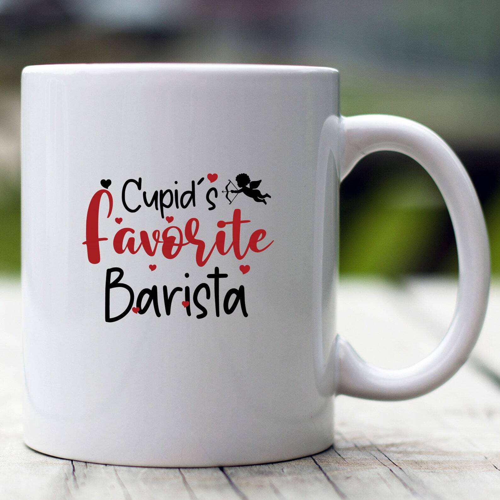 Valentine Barista Mug for Coffee Lovers Cupids Favorite Gift