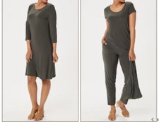  Attitudes by Renee Wardrobe Warrior 3-Piece Set-Antique Green-Petite XXS 