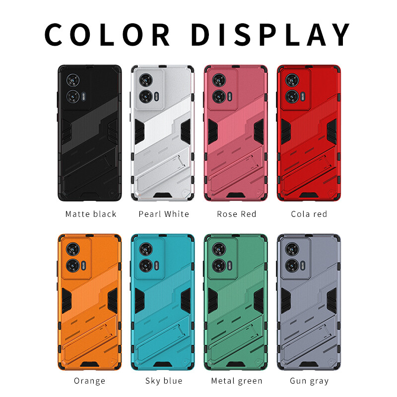For Motorola Edge 50 Fusion Shockproof Rugged Hybrid Armor Kickstand Case Cover