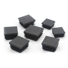 10- 100mm Square Plastic End Caps Blanking Plugs Tube Box Section Inserts/ Black