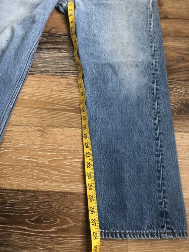 Vtg Levis 501 made in USA Blue Denim medium wash Button Fly Act Sz: 37X28 (#545) - Picture 6 of 9