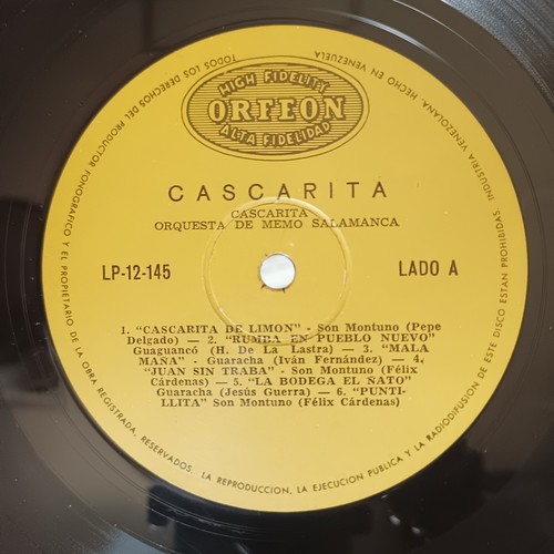 Cascarita Con La Orquesta De Memo Salamanca Vinyl LP Mambo Dimsa Venezuela - Picture 4 of 5