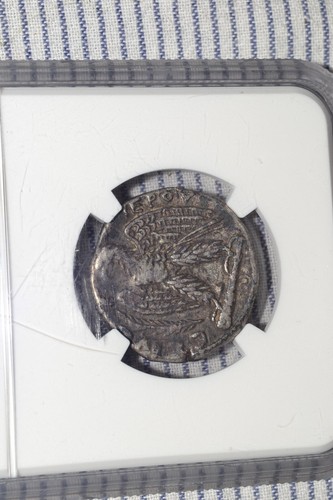 MONEDA DE PLATA ANTIGUA ROMANA ARTE VESPASIANO TETRADRACMA 69-79 AD ANTIOQUÍA GRADO NGC EN MUY BUEN ESTADO - Imagen 7 de 7