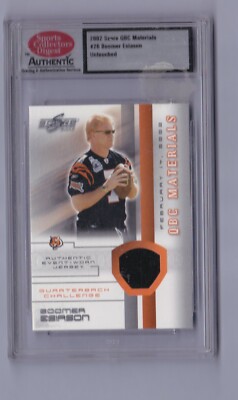 2002 Score QBC Materials Authentic Event- Worn Jersey Boomer Esiason #26 Bengals