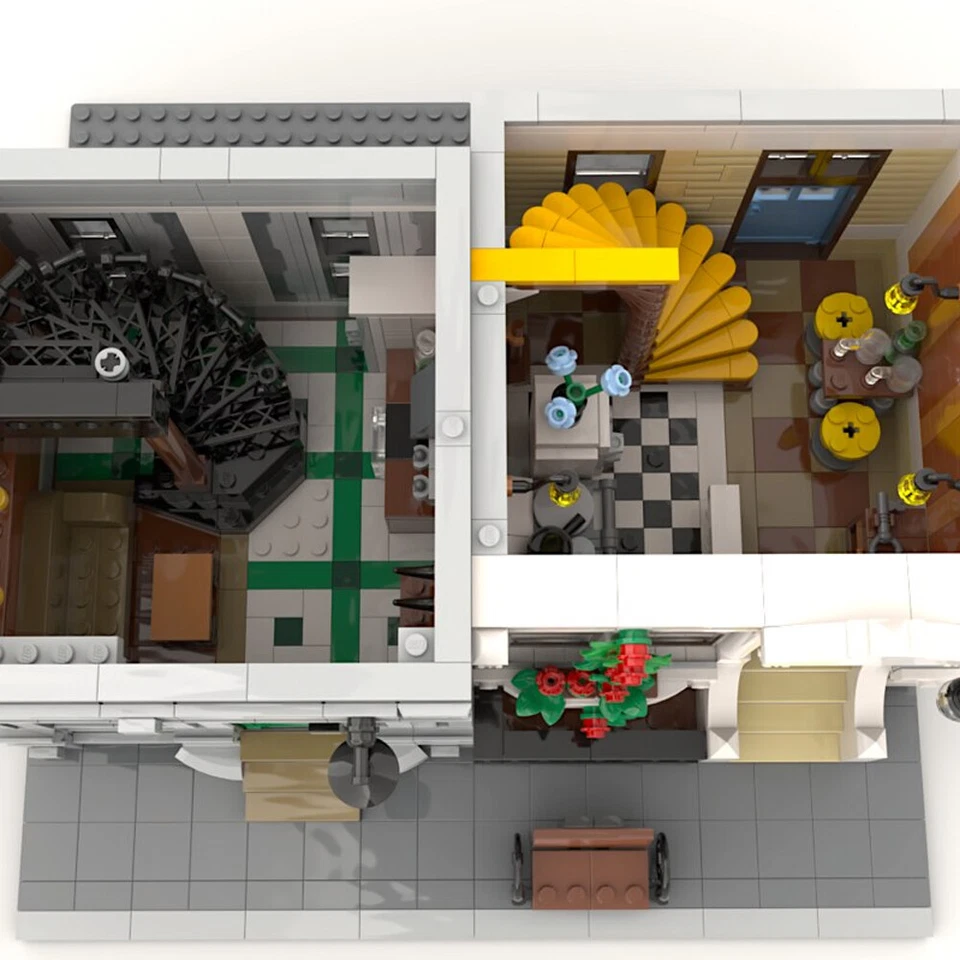 MOC: Modular Building: New Block City Two Housing with Interior 3173 Pieces - Image 3 of 4