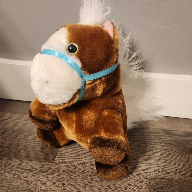 TYCO VINTAGE "PLAYTIME FARM FRIENDS" PLUSH TOY HORSE ANIMAL - 1995