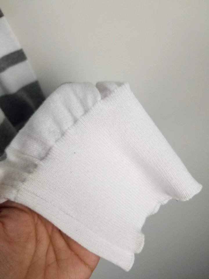 Sean John sweater 3XL NWT Thin white with colored striped sweater - Image 4 of 4