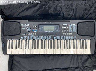 Spectrum Black Liquid Crystal Screen 61 Keys Electronic Keyboard w/Stand And Bag