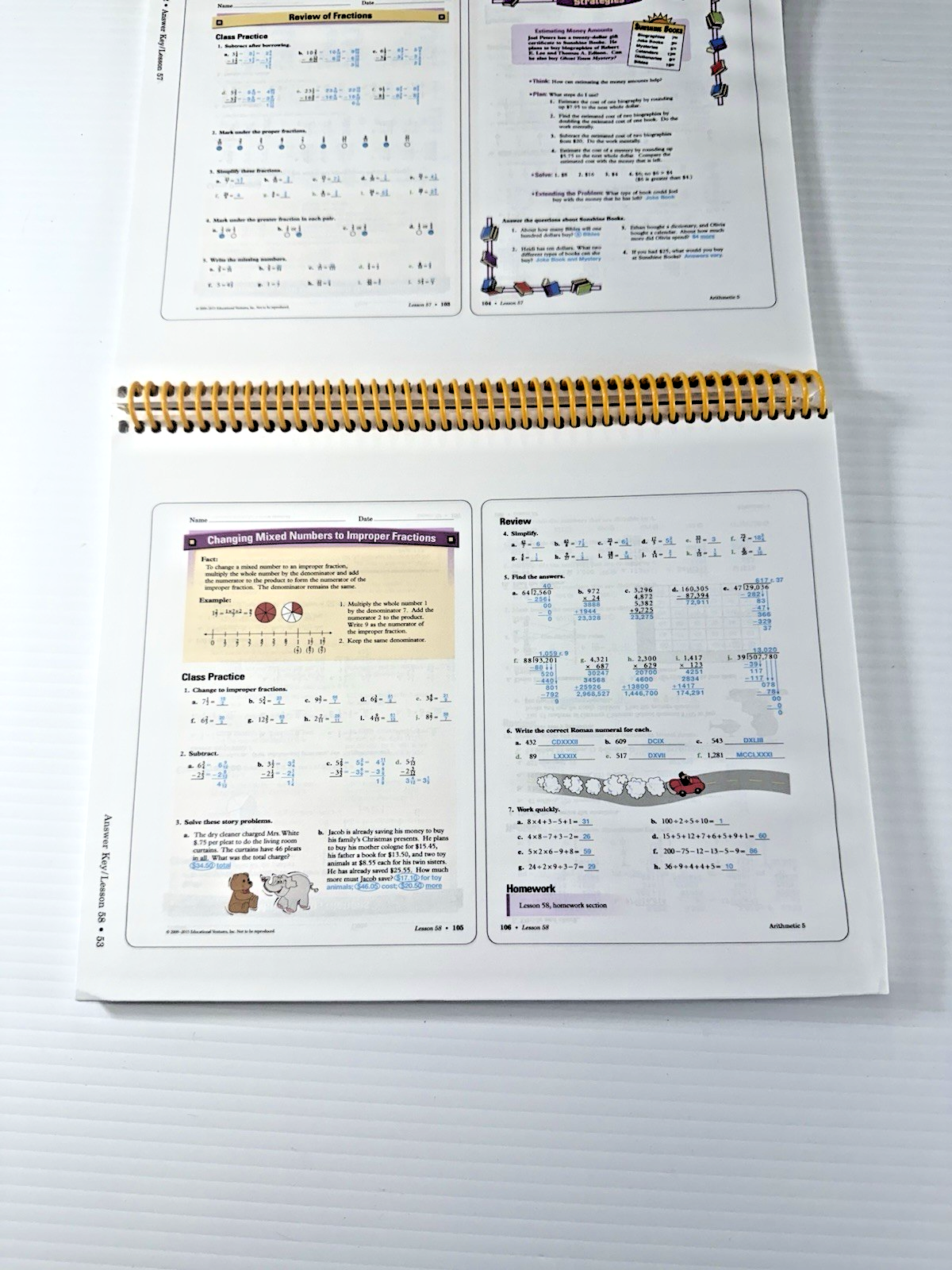 Abeka Arithmetic 5 Worktext Teacher Answer Key – 4th Edition (Spiral ...