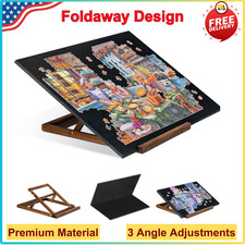 Foldable Jigsaw Puzzle Board With 3 Angle Adjustable Bracket/Stand, Lightweight