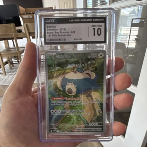 CGC Gem 10 Snorlax 051 Black Star Promo Pokémon 151 ETB 2023