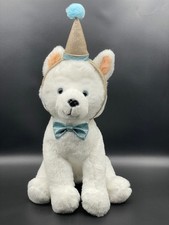 FAO Schwarz Sparklers White Husky Dog 13 Plush Stuffed Animal Toy