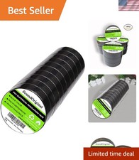 Black Electrical Tape 10 Rolls - 0.7 Inch x 30 Feet, 600V Insulation