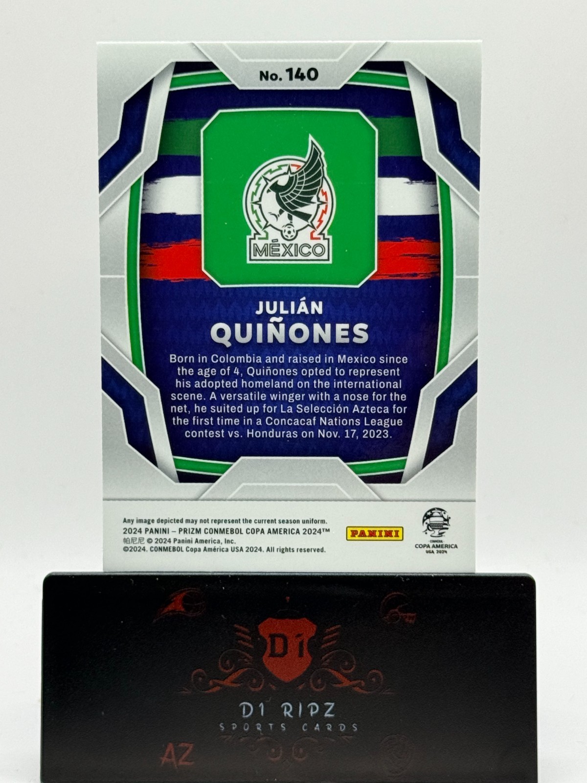2024 Panini Prizm - Copa America - Julian Quinones #140 (RC)  view 2