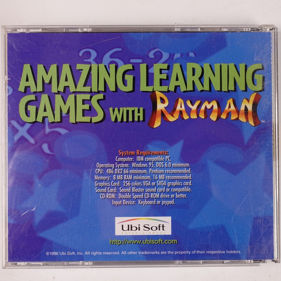 Amazing Learning Games with Rayman PC Windows 95 Educational CD-ROM | eBay