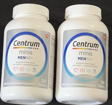 Lot Of 2 Centrum Minis Silver Multivitamin For Men 50 Plus 280 Count Exp 7/2026