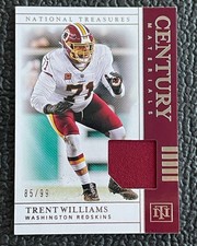 🔥TRENT WILLIAMS NT CENTURY MATERIALS GAME USED JERSEY PATCH #d /99!🔥REDSKINS!