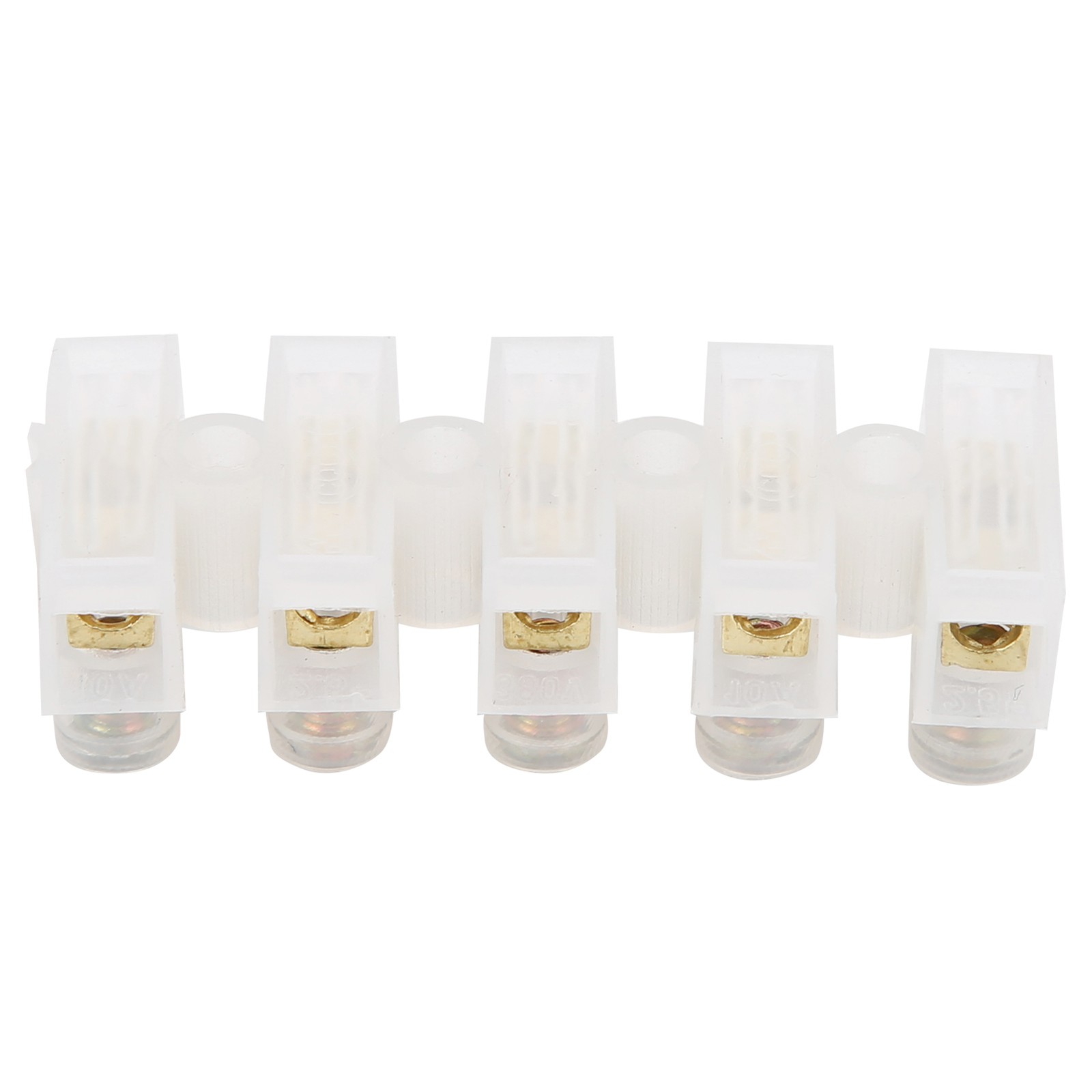 20Pcs Terminal Block ThroughType Connector High Conductivity Safe Use For