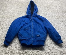 Polar King By KEY Jacket Kids Small Blue Hooded Fleece Canvas Coat
